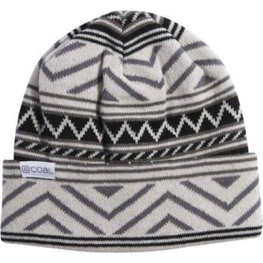Coal Women's Black and Gray Patterned Beanie